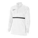 Weiße Langärmelige Atmungsaktive Nike Academy Nachhaltige Stehkragen Trainingspullover & Sportpullover aus Polyester für Damen Größe XL 