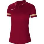 Rote Kurzärmelige Atmungsaktive Nike Academy Stehkragen Kurzarm Poloshirts Länder aus Polyester für Damen Größe S 