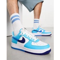 Nike - Air Force 1 '07 - Sneaker in Blau und Weiß 40 male