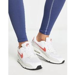 Nike - Air Max 90 - Sneaker in Weiß und Rot 36 female