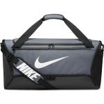 Graue Nike Brasilia Sporttaschen mit Außentaschen 