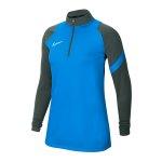 Blaue Langärmelige Nike Academy Trainingspullover & Sportpullover aus Polyester für Damen Größe L 