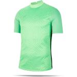 Grüne Kurzärmelige Atmungsaktive Nike Stehkragen Torwarttrikots aus Polyester Größe M 