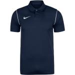 Blaue Kurzärmelige Nike Park Kurzarm Poloshirts aus Polyester für Herren Größe S 