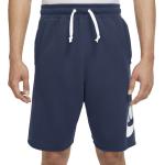 Marineblaue Klassische Nike Essentials Nachhaltige Herrensportshorts aus Baumwolle Größe M 