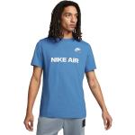 Blaue Klassische Kurzärmelige Nike T-Shirts aus Baumwolle für Herren Größe S 