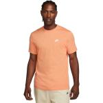 Orange Elegante Kurzärmelige Nike T-Shirts Orangen aus Baumwolle für Herren Größe S 
