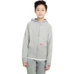 Graue Nike Kinderkapuzenjacken aus Fleece für Jungen 