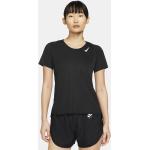 Reduzierte Schwarze Kurzärmelige Nike Dri-Fit Damenlaufshirts Größe L 