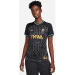 Schwarze Nike Dri-Fit FC Liverpool Fußballtrikots für Damen Größe XS 