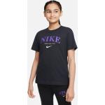 Schwarze Klassische Kurzärmelige Nike Kinder-T-Shirts aus Baumwolle für Mädchen Größe 122 