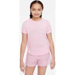 Pinke Kurzärmelige Nike Dri-Fit Kindersportshirts & Kindertrainingsshirts aus Polyester für Mädchen Größe 158 