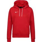 Rote Langärmelige Atmungsaktive Nike Park Kapuzenpullover aus Fleece für Damen Größe S 