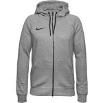 Graue Nike Park Herbstjacken aus Fleece für Damen Größe L 