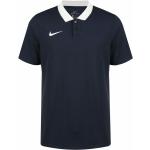 Blaue Kurzärmelige Nike Park Stehkragen Kurzarm Poloshirts für Herren Größe M 