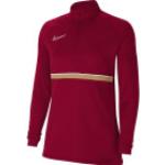 Rote Langärmelige Atmungsaktive Nike Performance Stehkragen Fußball T-Shirts für Damen Größe XS 