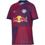 Blaue Atmungsaktive Nike RB Leipzig V-Ausschnitt Fußballtrikots aus Polyester für Herren Größe L 