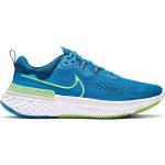 Blaue Nike React Miler 2 Herrenlaufschuhe aus Gummi atmungsaktiv Größe 45,5 