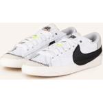 Reduzierte Weiße Nike Blazer Low Flache Sneaker für Damen Größe 36,5 