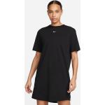 Schwarze Print Nike Mini Rundhals-Auschnitt Partykleider aus Baumwolle für Damen Größe XS 