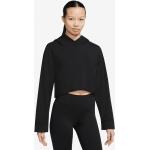 Schwarze Nike Kapuzenpullover aus Fleece für Damen Größe M 