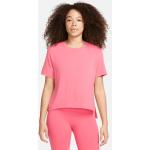 Orange Atmungsaktive Nike Dri-Fit Nachhaltige Yoga Shirts Orangen aus Polyester für Damen Größe S 