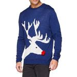 Blaue Weihnachtspullover & Christmas Sweater für Damen Größe M 