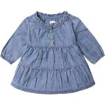 Blaue Langärmelige Noppies Mini Kinderkleider aus Baumwolle für Babys 