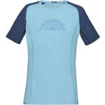 Reduzierte Blaue Streetwear Kurzärmelige Norrona fjora T-Shirts aus Polyester für Damen Größe XS 