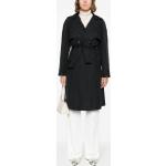 Schwarze Wasserdichte Liu Jo Lange Trenchcoats mit Gürtel aus Baumwolle für Damen Größe L 