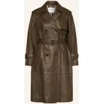 Khakifarbene Oakwood Damentrenchcoats aus Leder Größe XS 