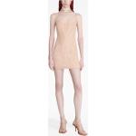 Reduzierte Nudefarbene Dion Lee Mini Partykleider aus Elastan für Damen 