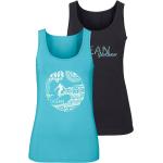 Reduzierte Blaue Ärmellose Ocean Sports Wear Tank Tops aus Jersey für Damen Größe S 