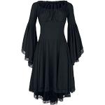 Schwarze Gothic Knielange schulterfreiem Ausschnitt Schulterfreie Kleider aus Jersey für Damen Größe S 