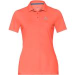 Orange Kurzärmelige Odlo Kurzarm Poloshirts Orangen aus Polyester für Damen Größe S 
