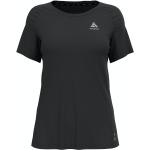 Schwarze Kurzärmelige Odlo Crew Sommershirts aus Polyester für Damen Größe XS 