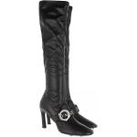 Off-White Boots & Stiefeletten - Stretch High Heel Boots - Gr. 38 (EU) - in Schwarz - für Damen - aus Leder & Gummi & Leder & glatt - Gr. 38 (EU)