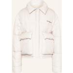 Reduzierte Cremefarbene Off-White Herbstjacken aus Polyester für Damen Größe S 
