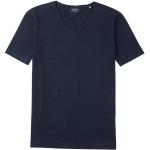 Marineblaue Casual Kurzärmelige OLYMP V-Ausschnitt V-Shirts aus Jersey für Herren Größe M 