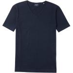 Marineblaue Casual Kurzärmelige OLYMP V-Ausschnitt V-Shirts aus Jersey für Herren Größe XL 
