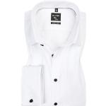 Weiße Business OLYMP OEKO-TEX Nachhaltige Slim Fit Hemden aus Popeline für Herren 