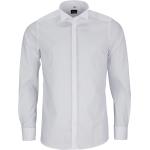 Weiße Langärmelige Slim Fit Hemden aus Baumwolle 