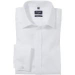 Weiße OLYMP Luxor Hemden mit Umschlagmanschetten aus Baumwolle für Herren 