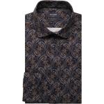 Reduzierte Braune Paisley Langärmelige OLYMP Luxor Langarmhemden aus Baumwolle für Herren Größe XL 