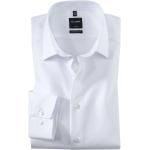 Weiße Langärmelige OLYMP Luxor Langarmhemden aus Baumwolle für Herren Größe 3 XL Große Größen 