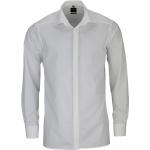 Offwhite Langärmelige OLYMP Luxor Hemden mit Umschlagmanschetten aus Wolle für Herren Größe M zur Hochzeit 