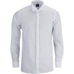 Weiße Langärmelige Hemden mit Umschlagmanschetten aus Baumwolle 