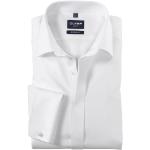 Weiße OLYMP Luxor Hemden mit Umschlagmanschetten aus Baumwolle für Herren 