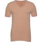 Reduzierte Beige Casual OLYMP Level Five V-Ausschnitt V-Shirts aus Jersey für Herren Größe XXL 