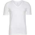 Weiße Casual OLYMP Level Five V-Ausschnitt V-Shirts aus Jersey für Herren Größe S 